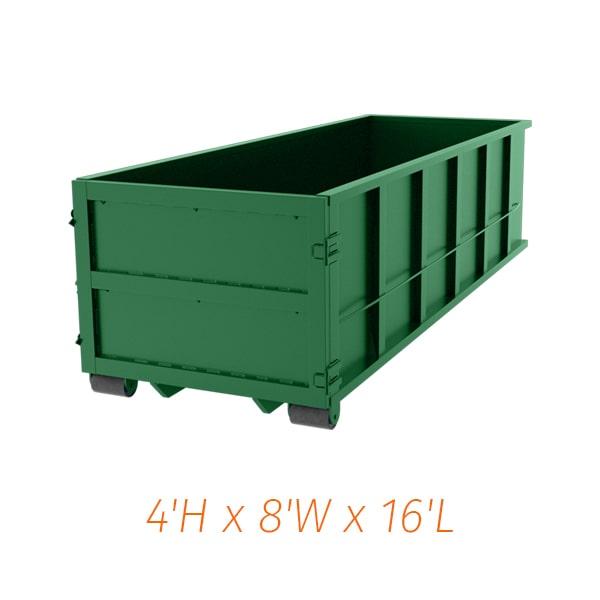 most rental companies offer rental periods ranging from 3 to 10 days for their fifteen-yard dumpsters